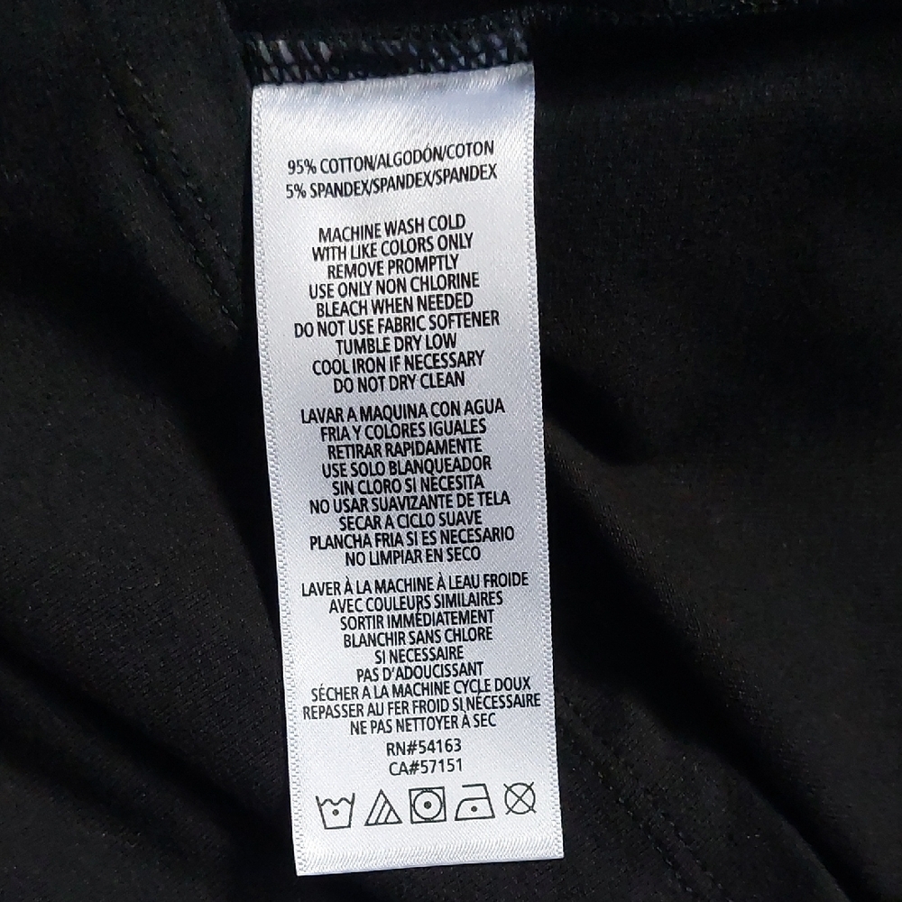 Calvin Klein Performance Womens Black V-Neck Tee Size XL - Picture 7 of 7